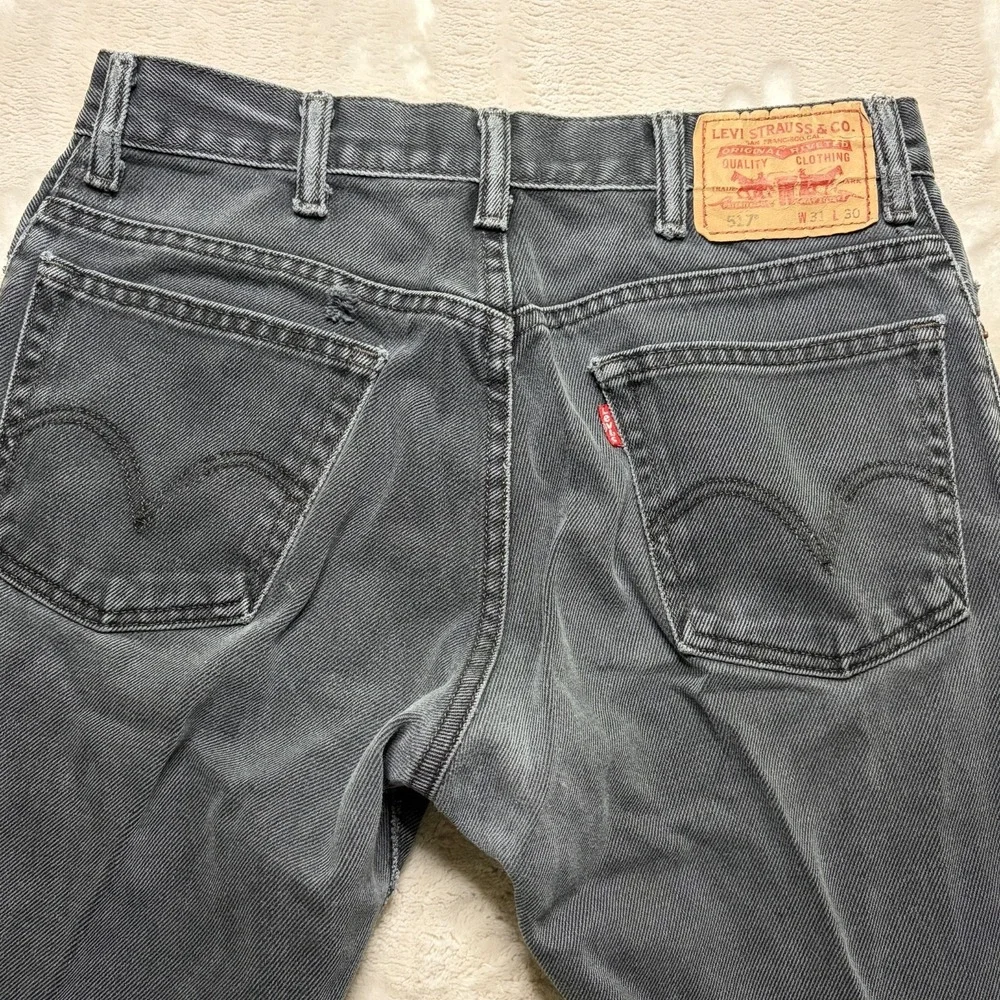 Vtg Levis 517 Jeans Mens Fits 31x29 Faded Black Bootcut Denim Western Y2K 2000s